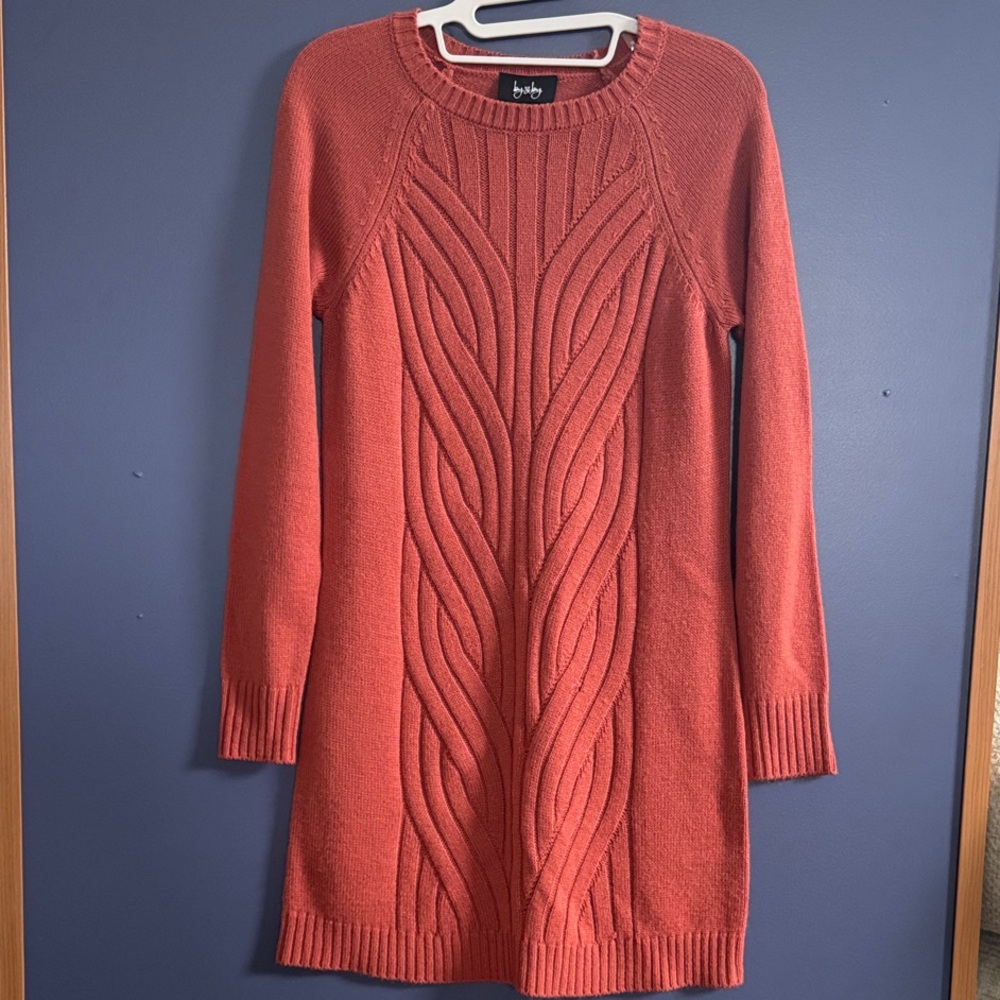 Rust Orange Sweater Dress